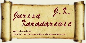 Juriša Karadarević vizit kartica